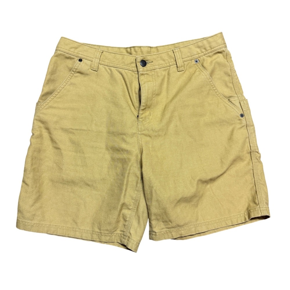 NOT FOR SALE Patagonia Stand Up Shorts Womens 14 Mustard Yellow Ochre Canvas